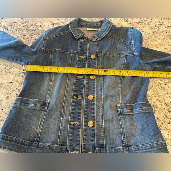 Chico's Blue Denim Set with Multicolor Embroidery - Picture 6 of 15